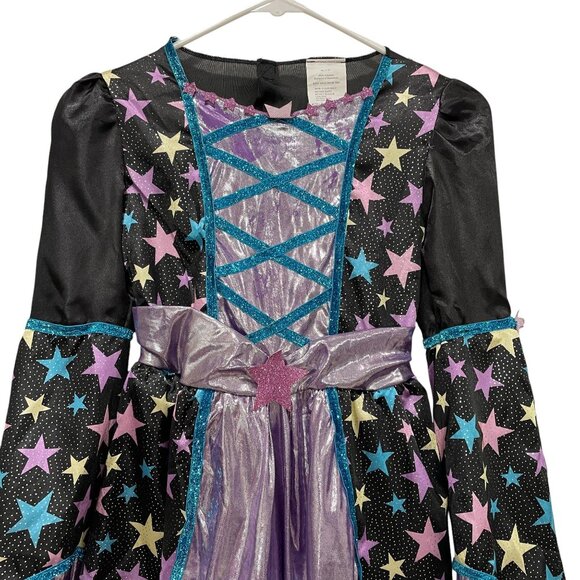 Girls Starry Witch Wizard Fairy Halloween Costume Dress Up Cosplay Size 7 8 - Picture 7 of 8
